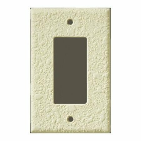 CAN-AM SUPPLY InvisiPlate Switch Wallplate, 5 in L, 3-1/4 in W, 1 -Gang, Painted Orange Peel Texture OP-R-1